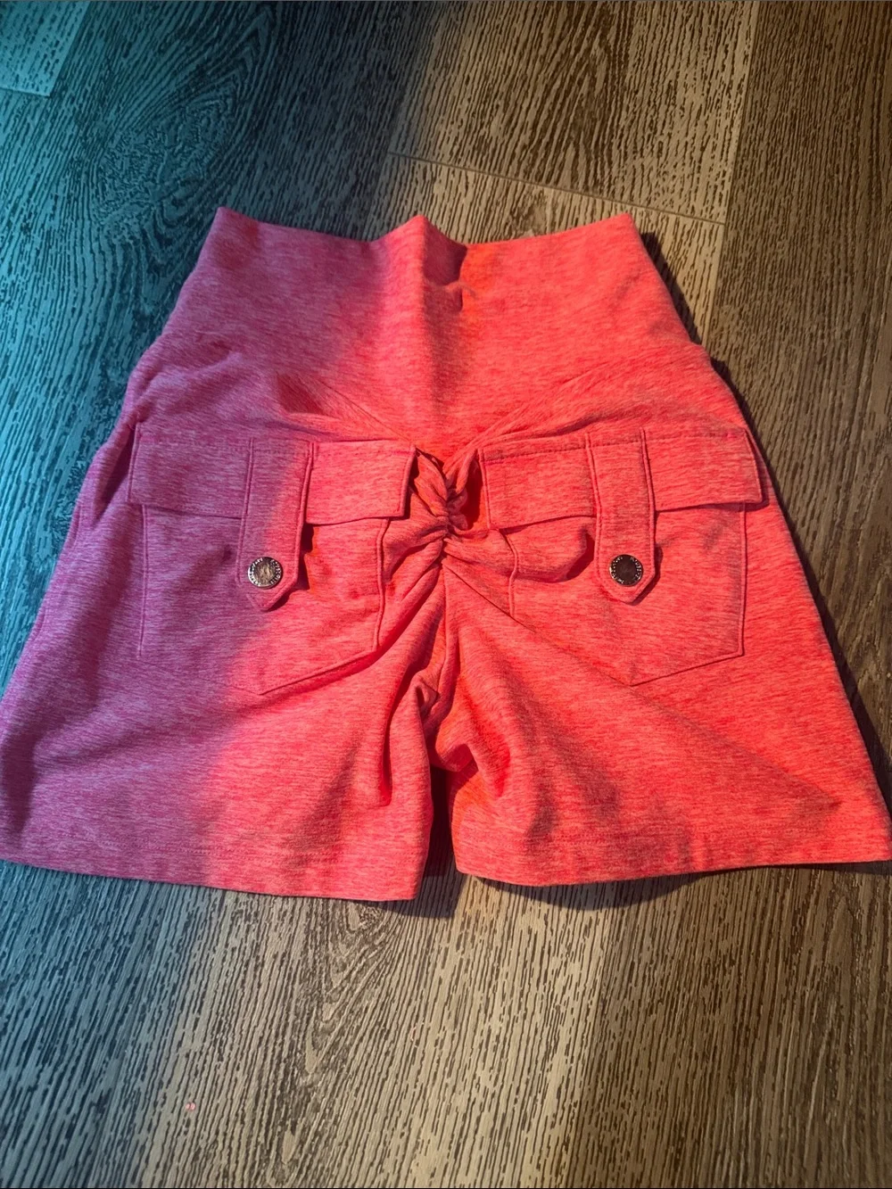 Bombshell sportswear High-Waist coral Heather Shorts